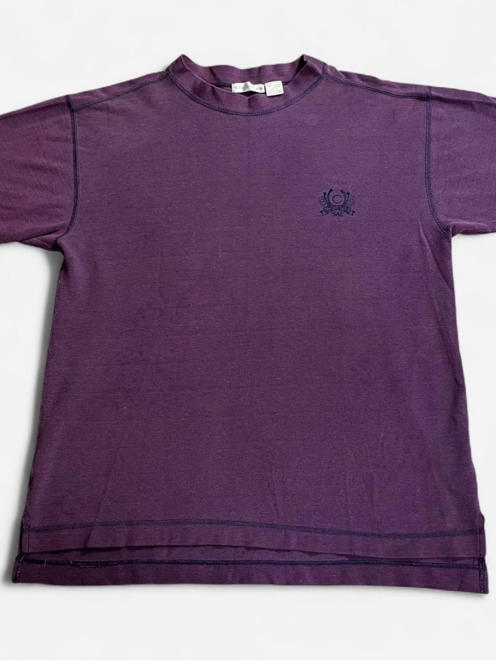 Vintage Claiborne Purple T-Shirt Size Large Made In Korea
